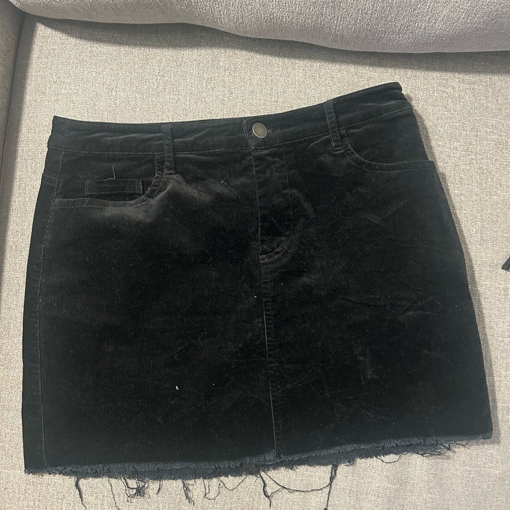 Forever 21 Black Corduroy Mini Skirt